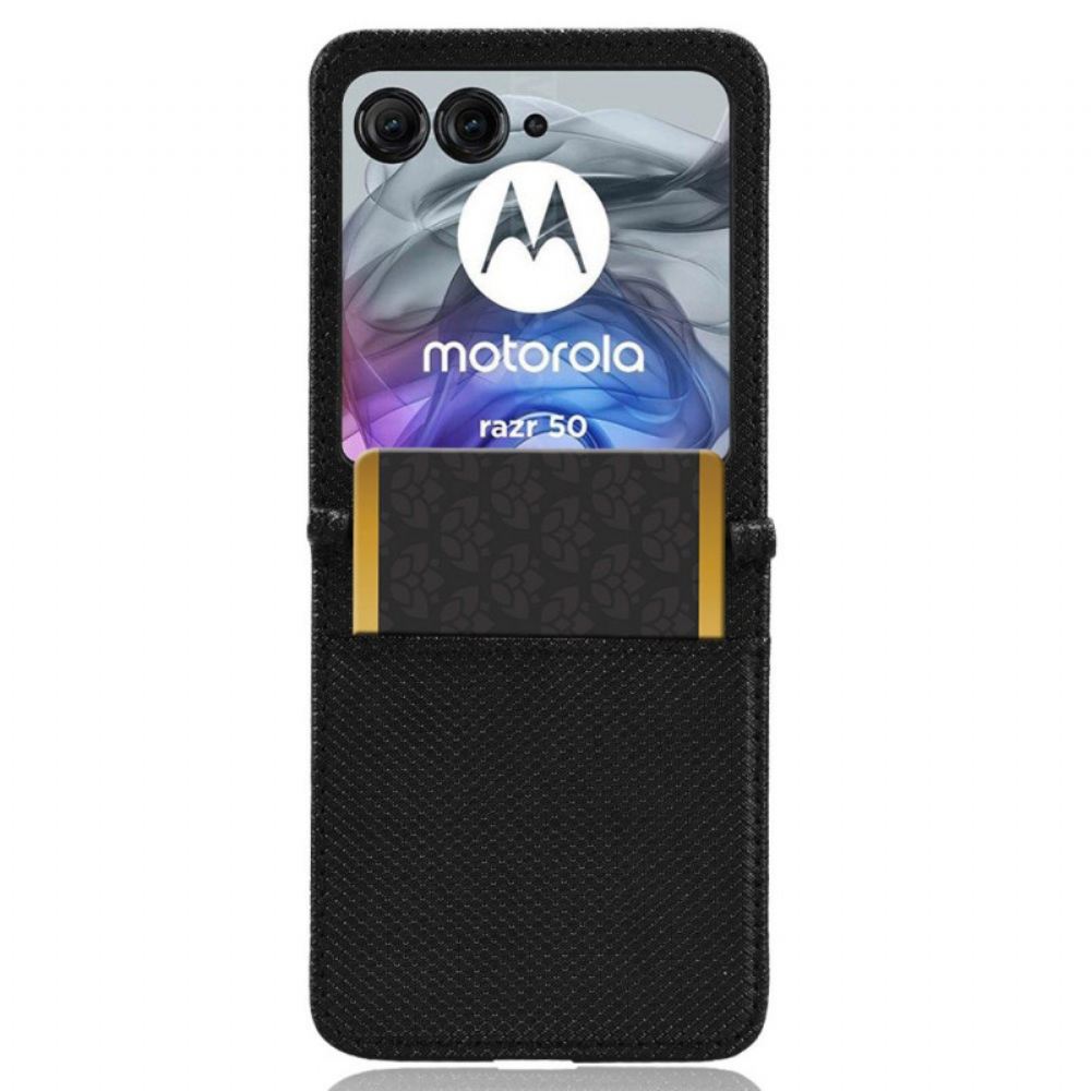 Kryt Motorola Razr 50 Kryty Na Mobil Držák Karet S Bi-texturou
