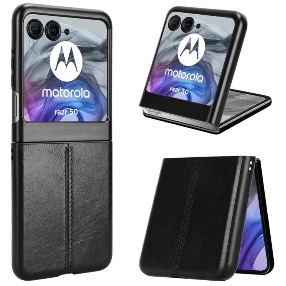 Kryt Motorola Razr 50 Kryty Na Mobil Prošívání Imitací Kůže