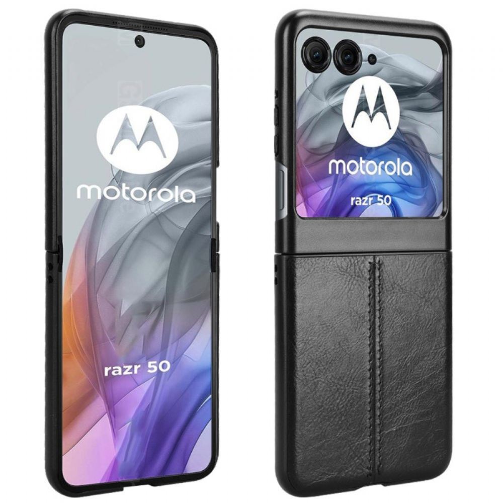 Kryt Motorola Razr 50 Kryty Na Mobil Prošívání Imitací Kůže