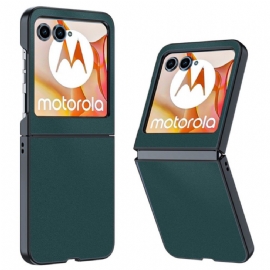 Kryt Na Motorola Razr 50 Ultratenký Kožený Efekt