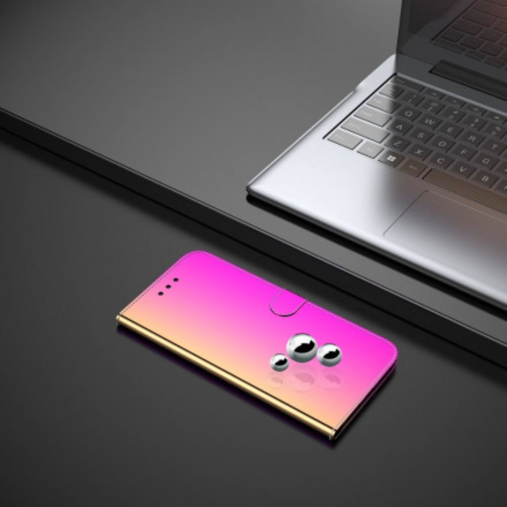 Kožené Pouzdro Na Huawei P40 Pro Kryt Na Zrcadlo Z Umělé Kůže