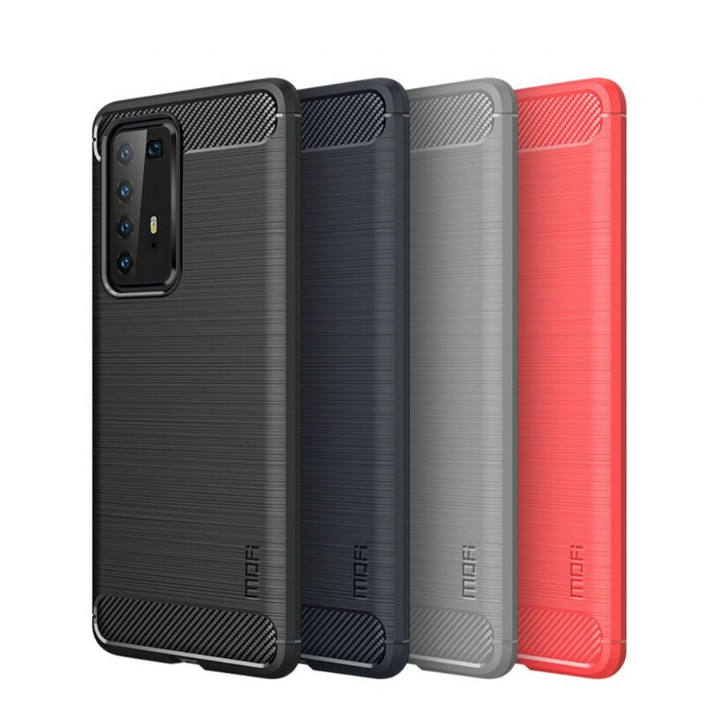 Kryt Na Huawei P40 Pro Mofi Z Kartáčovaných Uhlíkových Vláken