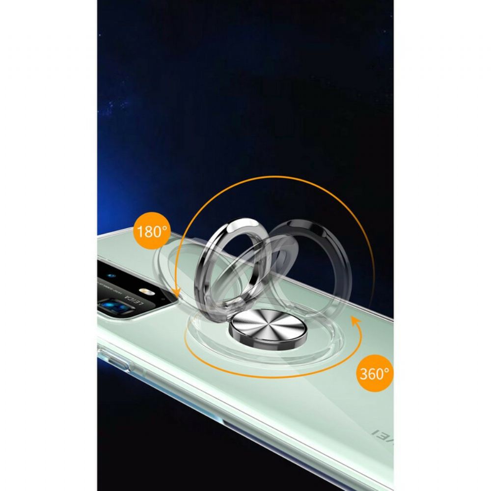 Kryt Na Huawei P40 Pro Silikonový Kovový Otočný Kroužek