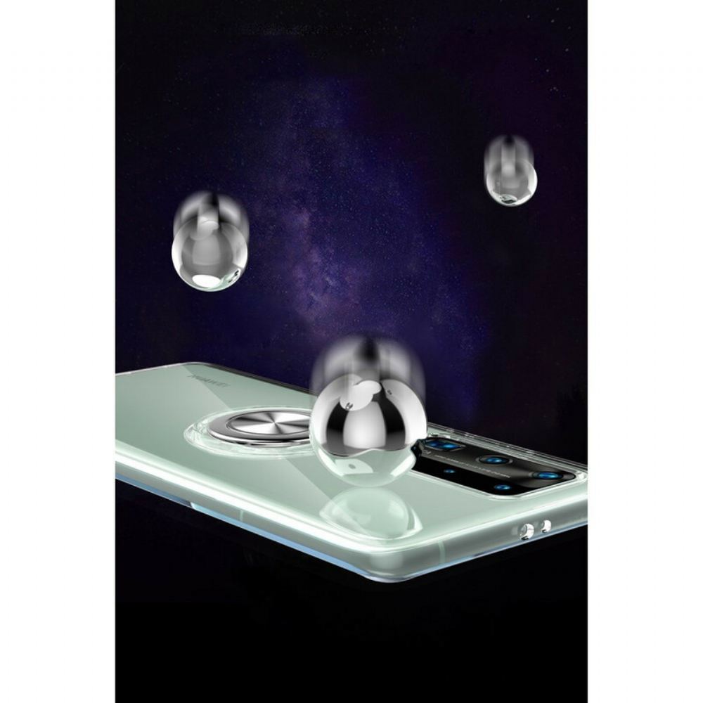 Kryt Na Huawei P40 Pro Silikonový Kovový Otočný Kroužek