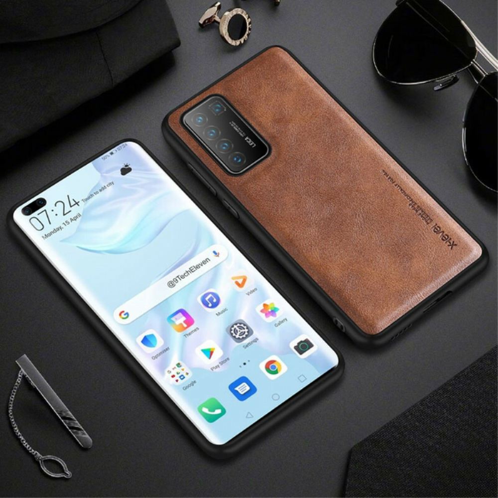Kryty Na Mobil Na Huawei P40 Pro Vintage Kožený Efekt