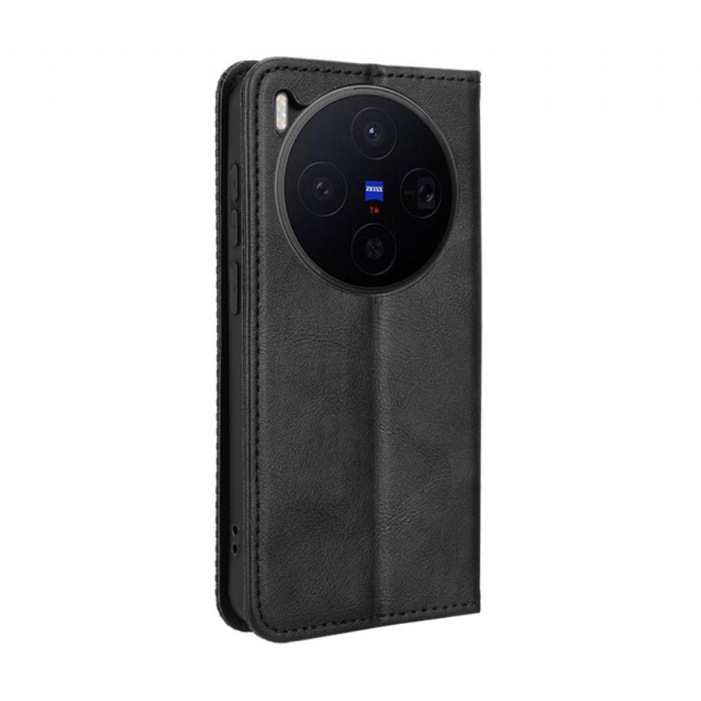 Kožené Pouzdro Folio Na Vivo X300 Vintage Okraj