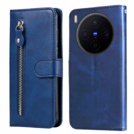 Kožený Kryt Na Vivo X300 Kapsa Na Zip