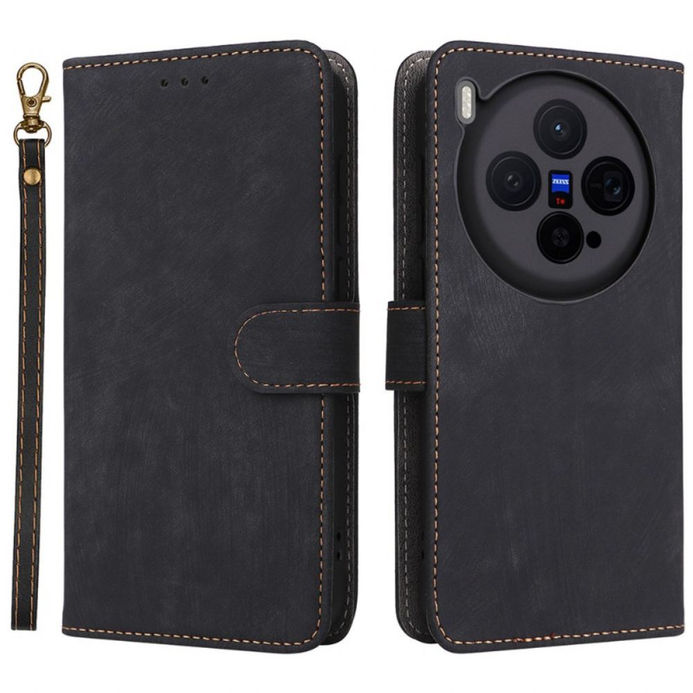 Kožený Kryt Vivo X300 Přívěsek S Semišovým Efektem