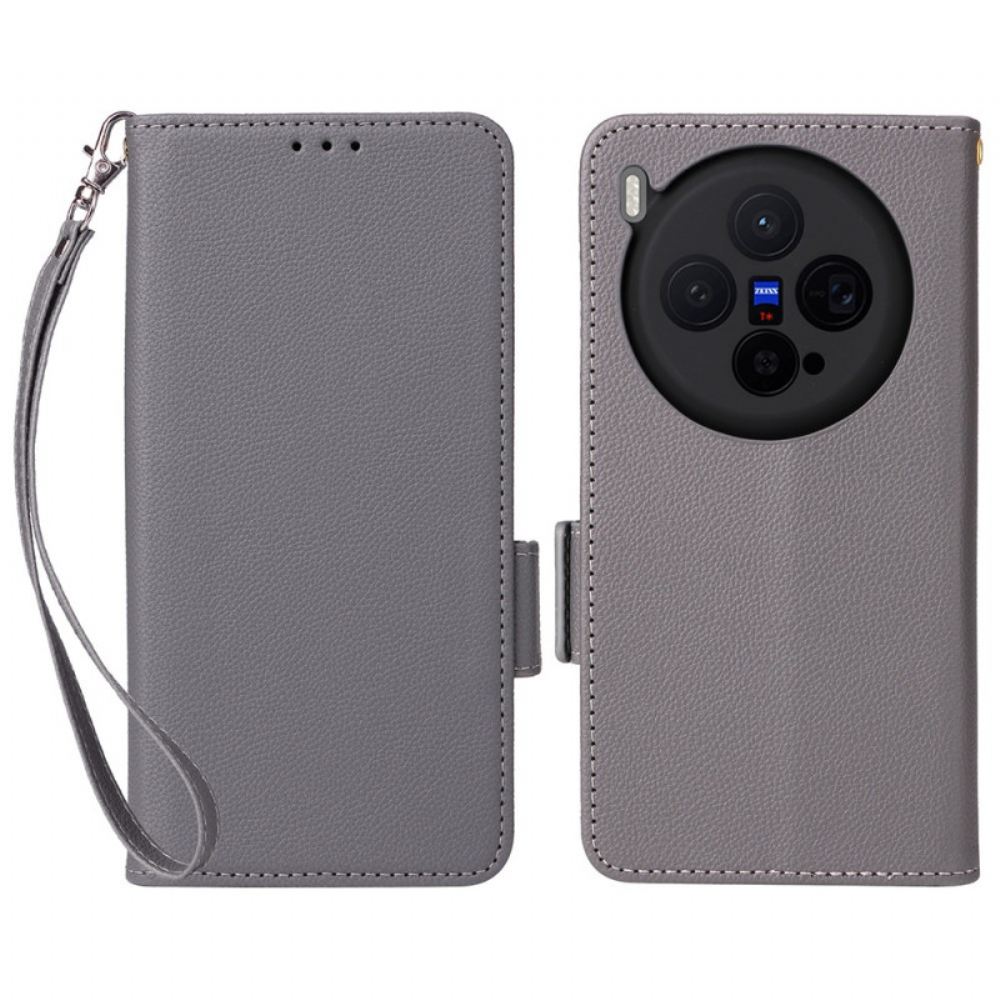 Peněženková Pouzdra Vivo X300 Kryty Na Mobil Přívěsek S Umělou Kůží