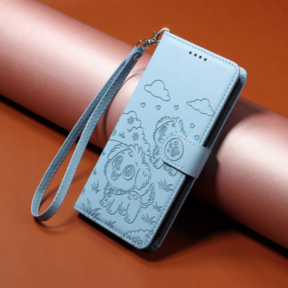 Peněženková Pouzdra Vivo X300 Kryty Na Mobil Rfid Ochrana S Gravírováním Psa