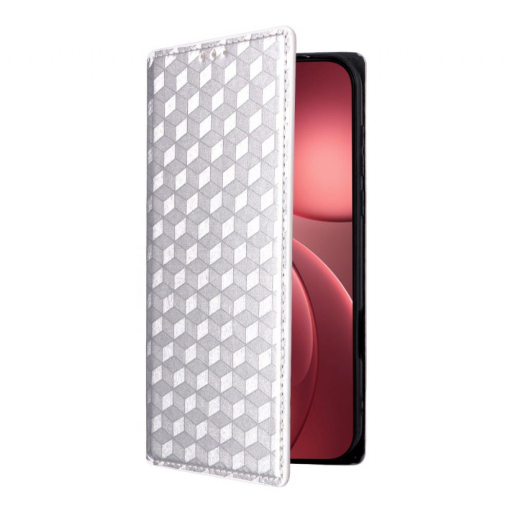 Kožené Pouzdro Folio Na Oppo Find X9 Pro 5g Kosočtvercový Vzor