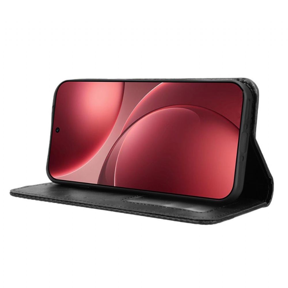 Kožené Pouzdro Folio Na Oppo Find X9 Pro 5g Vintage Okraj