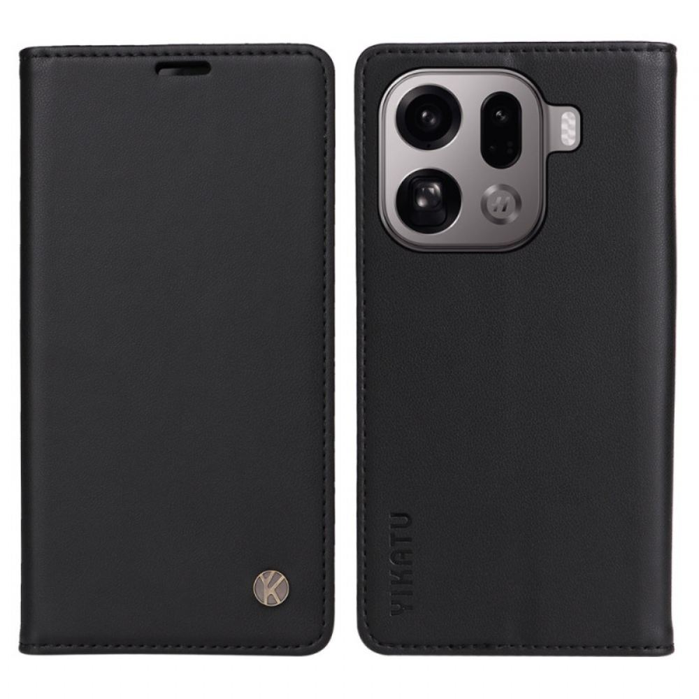 Kožené Pouzdro Folio Oppo Find X9 Pro 5g Yikatu