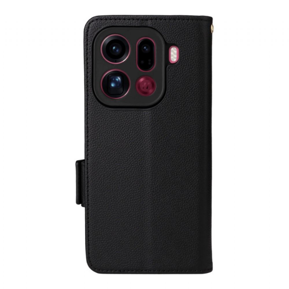 Kožený Kryt Oppo Find X9 Pro 5g Umělá Kůže S Ramínky