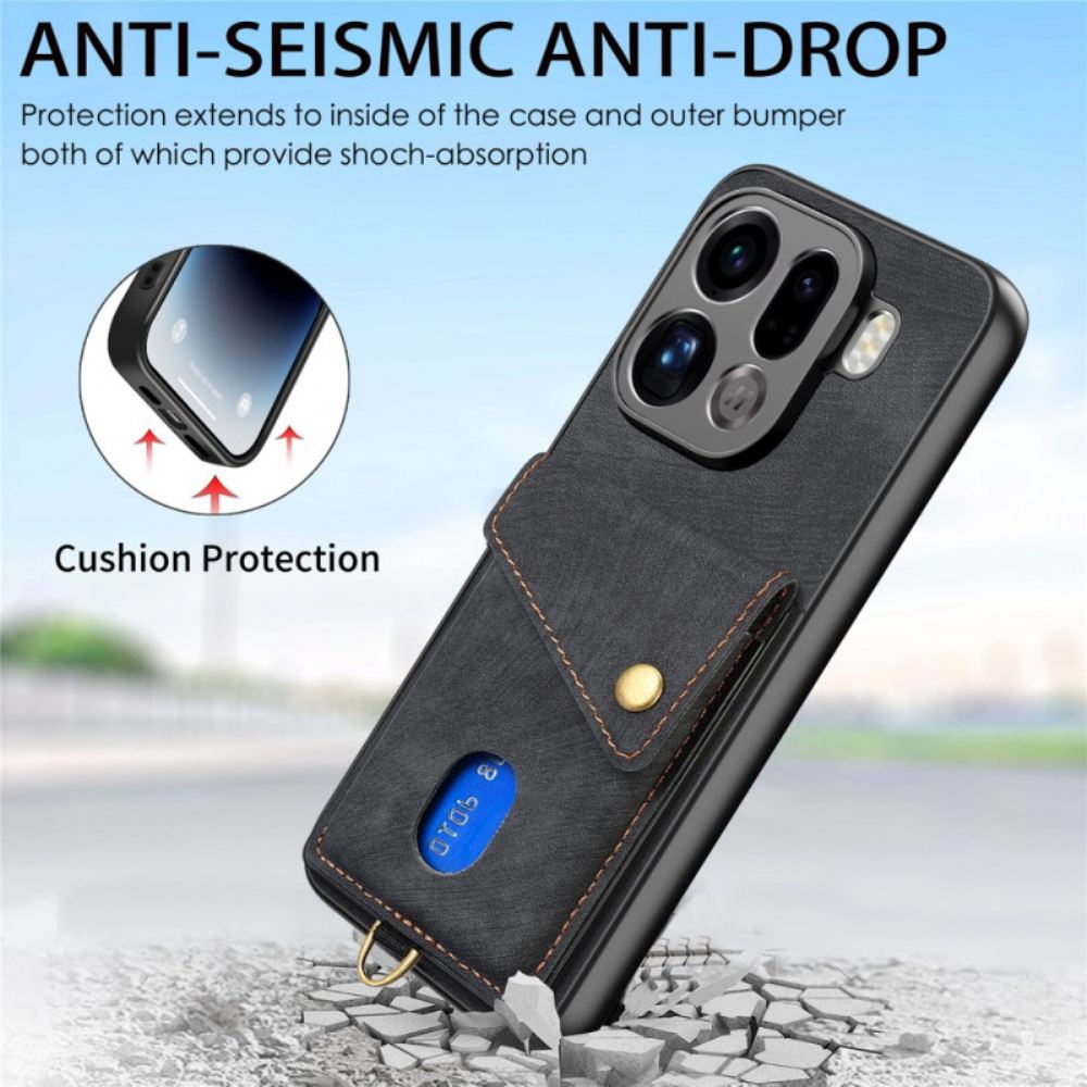 Kryt Na Oppo Find X9 Pro 5g Držák Na Karty A Šňůrka Na Krk