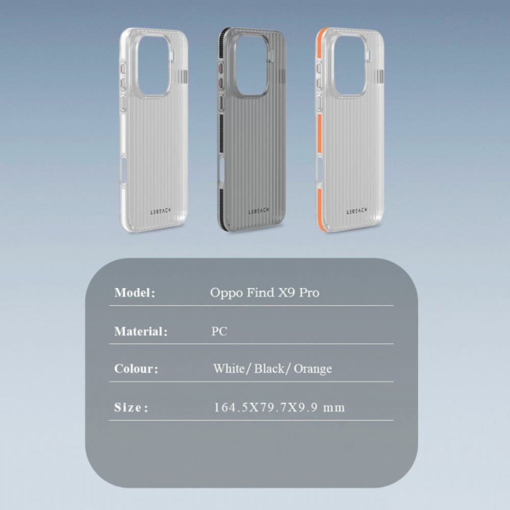 Kryt Na Oppo Find X9 Pro 5g Řada Toc Lereach