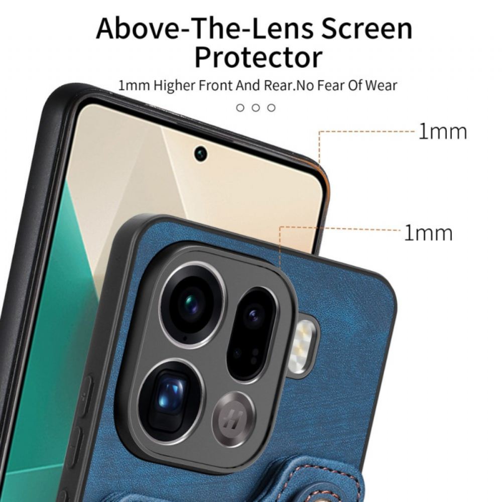 Kryt Oppo Find X9 Pro 5g Kryty Na Mobil Pouzdro Na Rfid Karty S Retro Designem