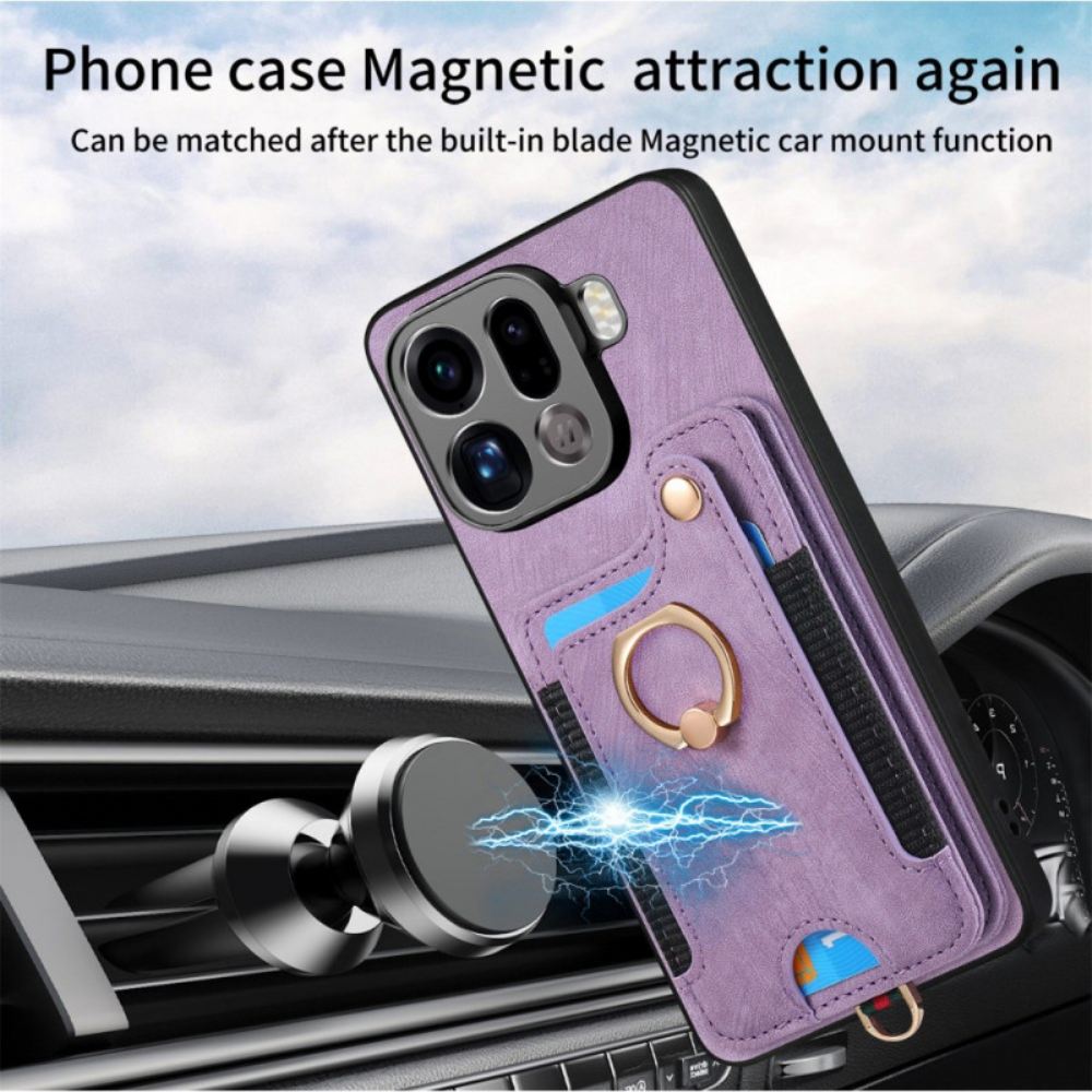 Kryt Oppo Find X9 Pro 5g Kryty Na Mobil Pouzdro Na Rfid Karty S Retro Designem