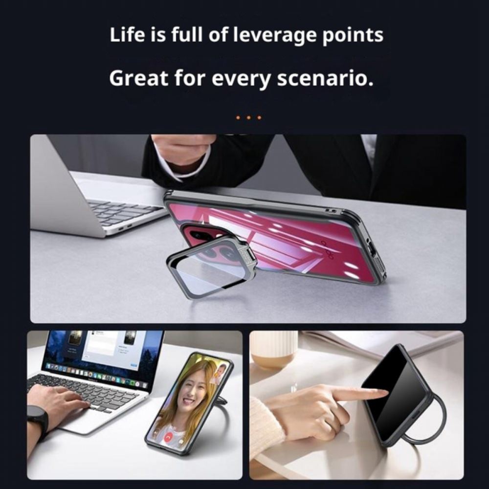 Kryt Oppo Find X9 Pro 5g Kryty Na Mobil Průhledný Se Stojánkem A Krytem Fotoaparátu