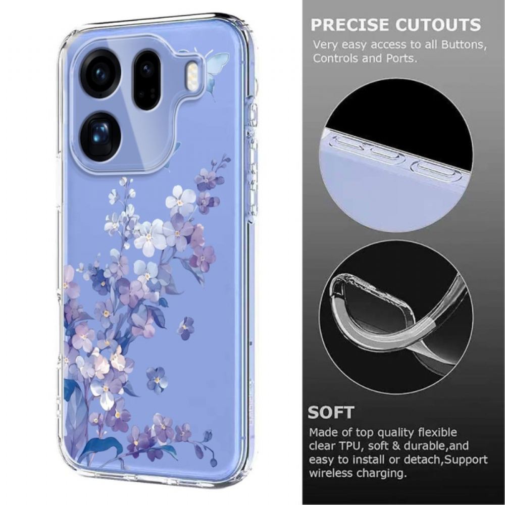 Kryt Oppo Find X9 Pro 5g Motýli A Květiny