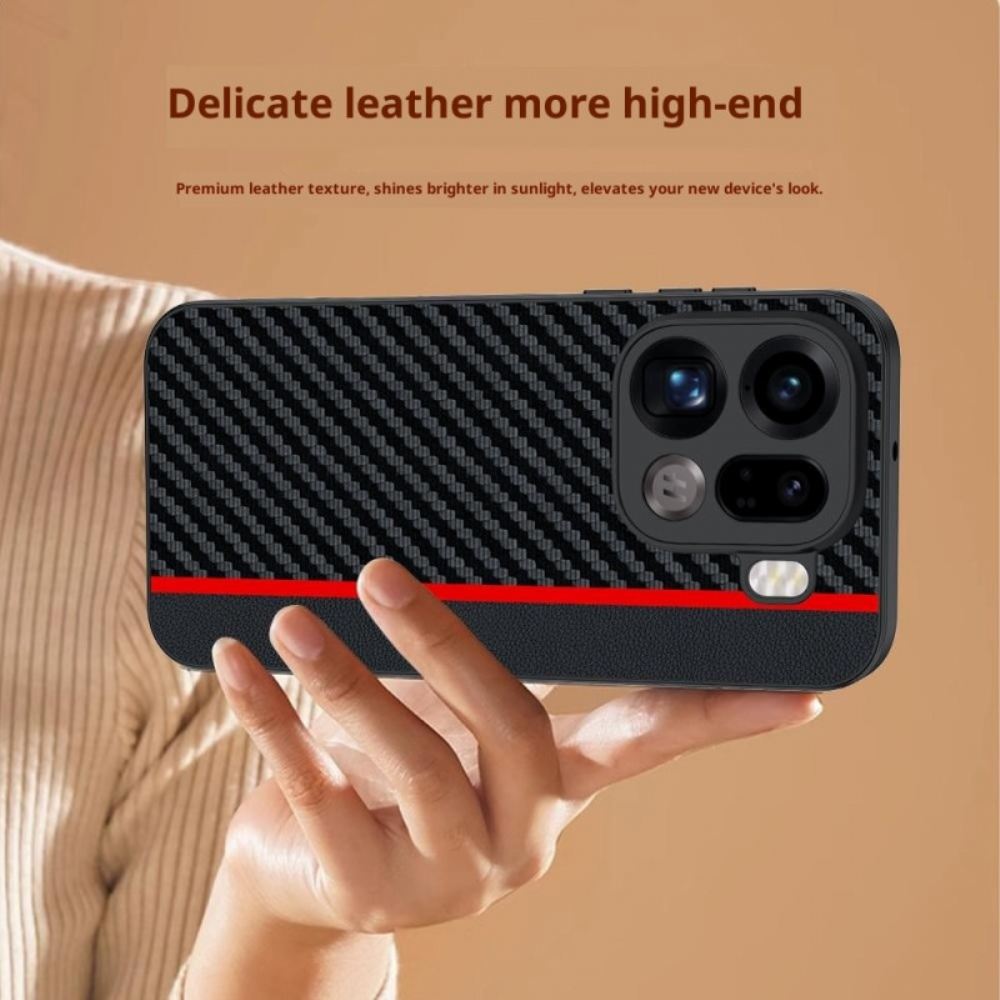 Kryt Oppo Find X9 Pro 5g Pevný S Texturou Z Uhlíkových Vláken