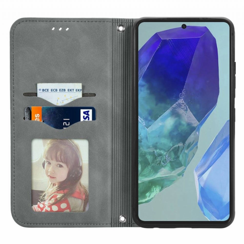 Kožené Pouzdro Folio Na Samsung Galaxy A16 5g Semišový Styl