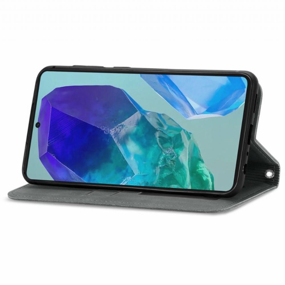 Kožené Pouzdro Folio Na Samsung Galaxy A16 5g Semišový Styl