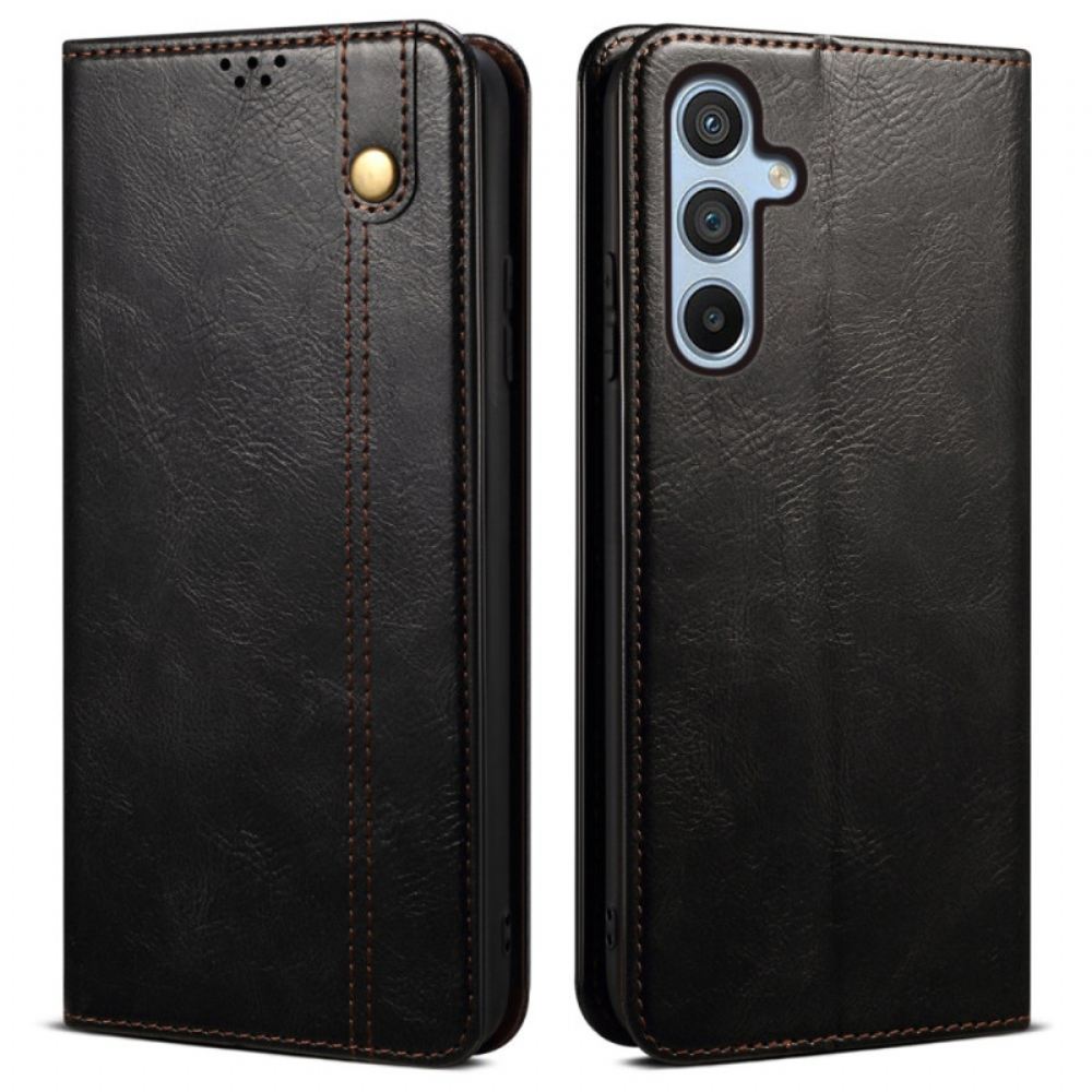Kožené Pouzdro Folio Samsung Galaxy A16 5g Voskovaná Imitace Kůže