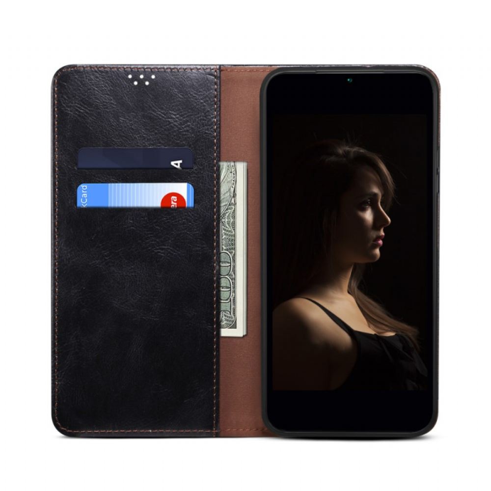 Kožené Pouzdro Folio Samsung Galaxy A16 5g Voskovaná Imitace Kůže