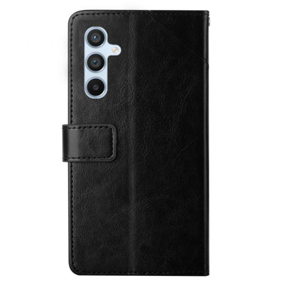 Kožený Kryt Na Samsung Galaxy A16 5g Design Popruhu Y