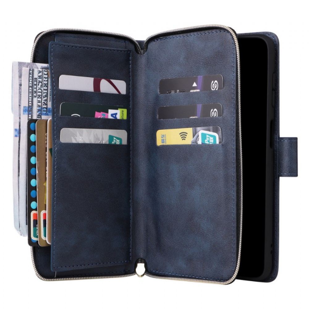 Kožený Kryt Na Samsung Galaxy A16 5g Kapsa Na Zip A Popruh