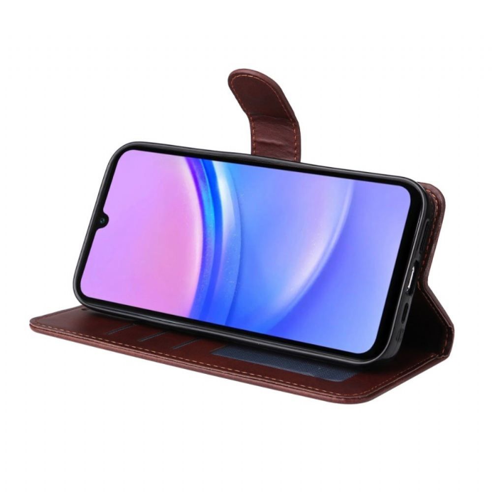Kožený Kryt Na Samsung Galaxy A16 5g Klasika S Popruhem