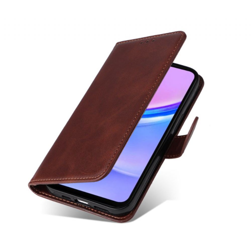 Kožený Kryt Na Samsung Galaxy A16 5g Klasika S Popruhem