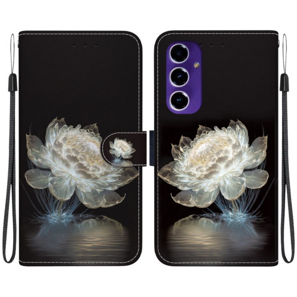 Kožený Kryt Na Samsung Galaxy A16 5g Křišťálová Pivoňka