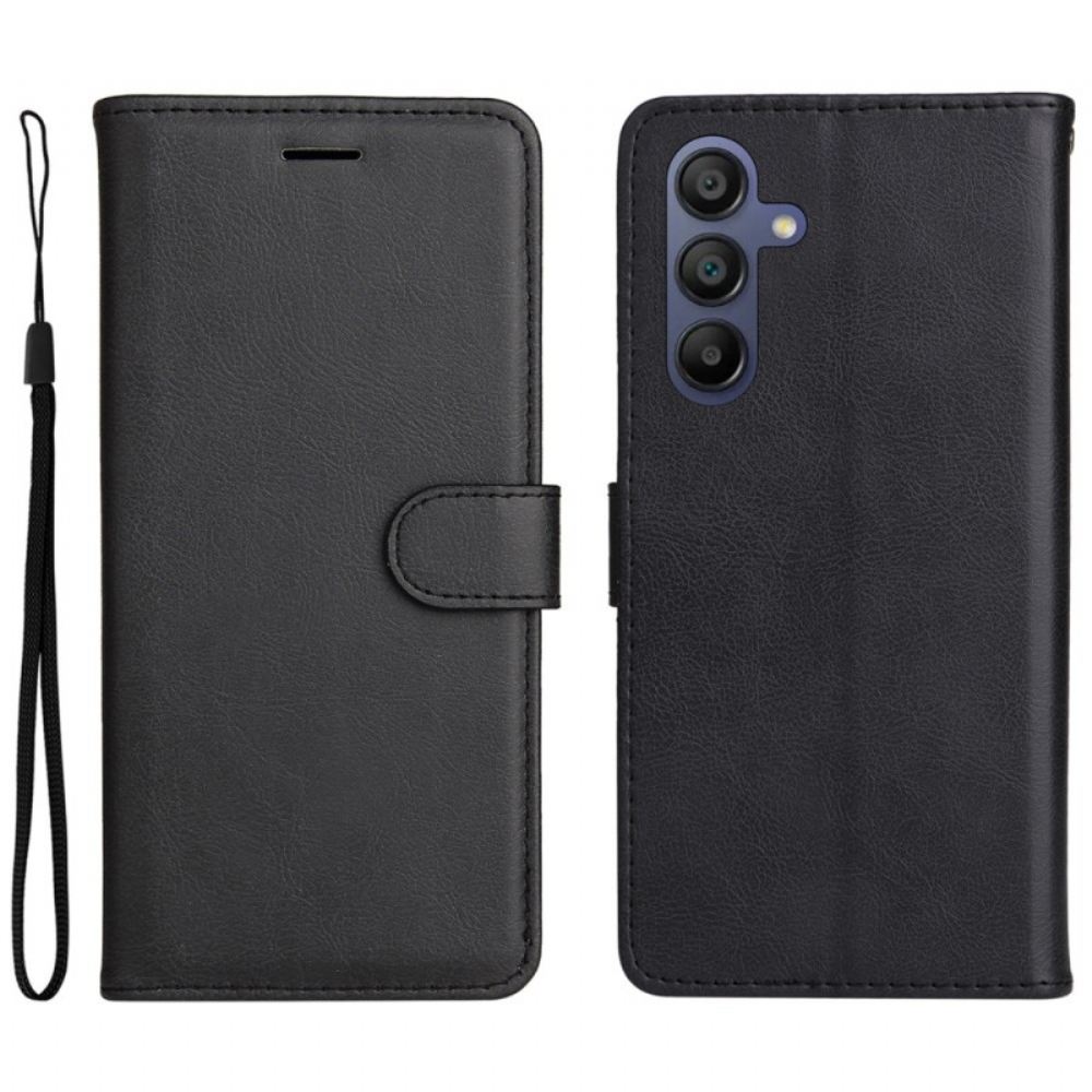 Kožený Kryt Na Samsung Galaxy A16 5g Obyčejná Umělá Kůže