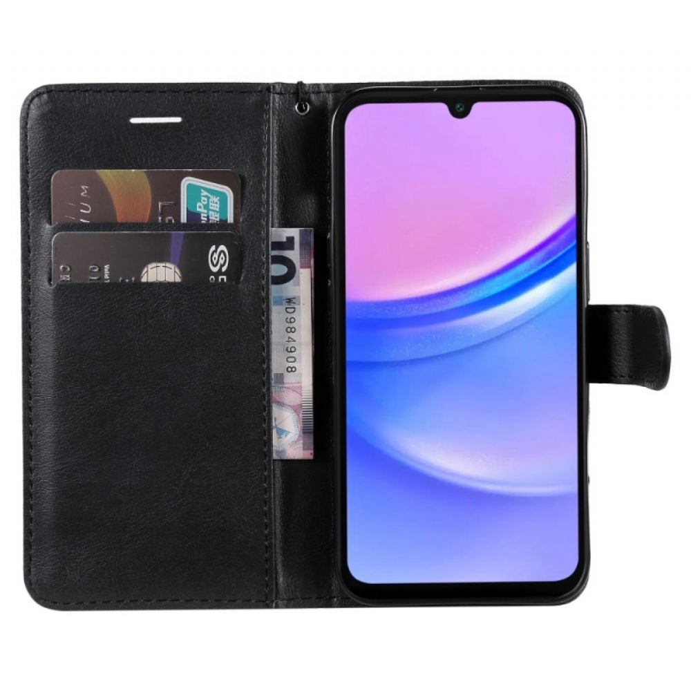 Kožený Kryt Na Samsung Galaxy A16 5g Obyčejná Umělá Kůže