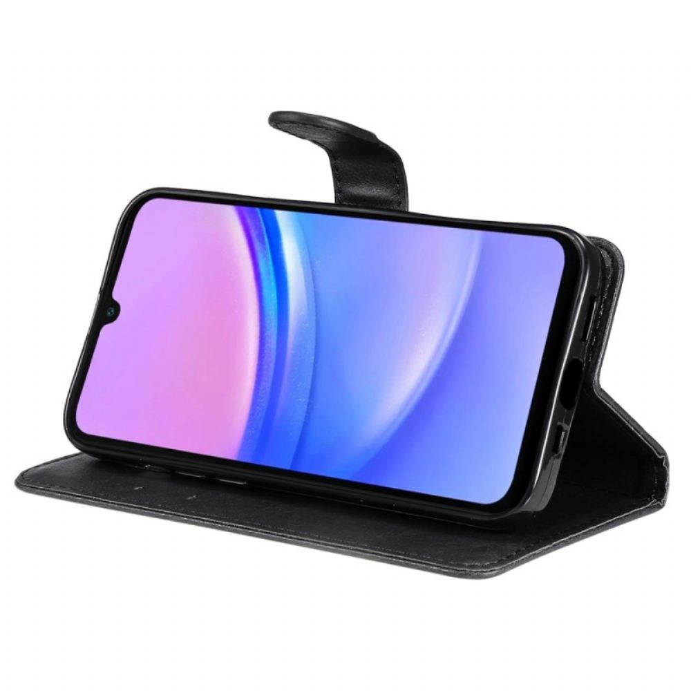 Kožený Kryt Na Samsung Galaxy A16 5g Obyčejná Umělá Kůže