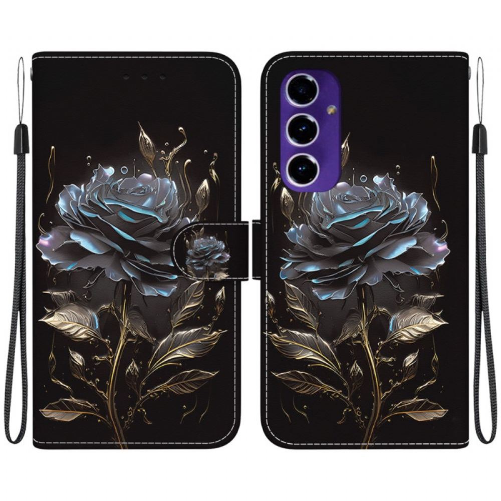 Kožený Kryt Na Samsung Galaxy A16 5g Černá Růže