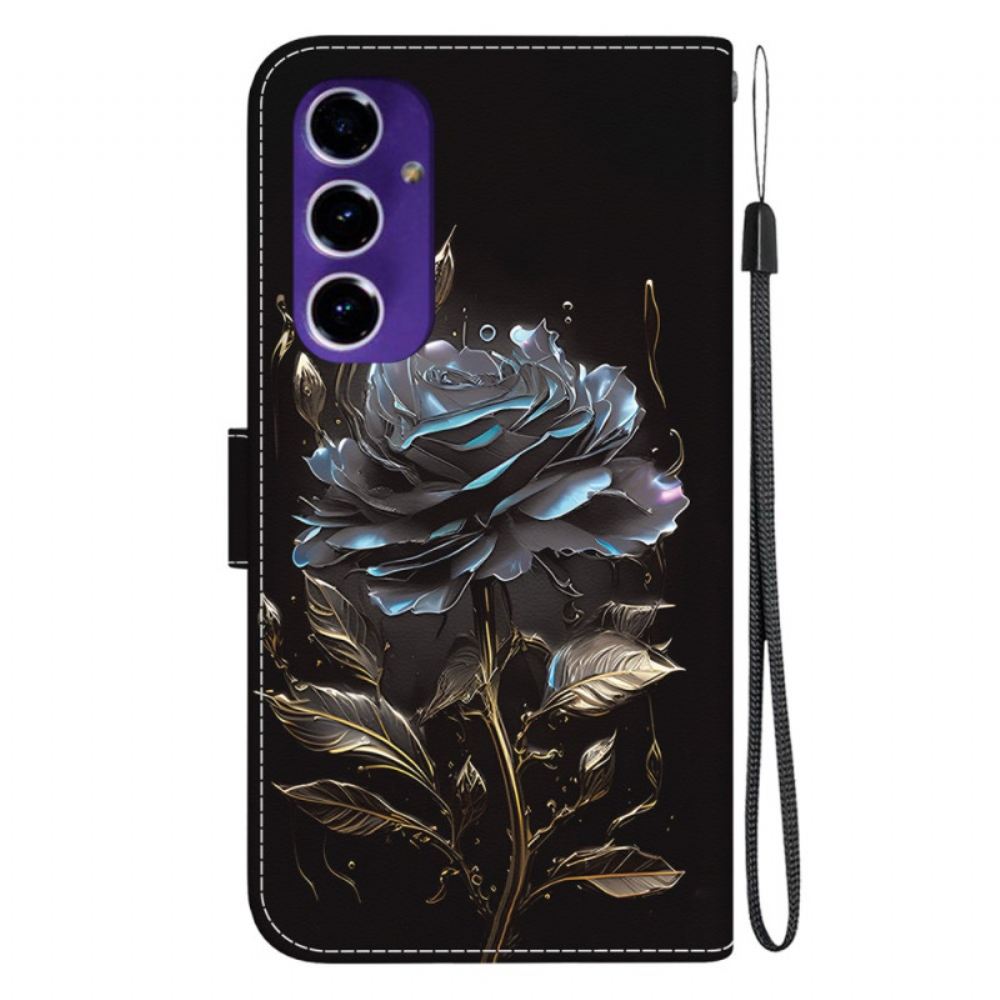 Kožený Kryt Na Samsung Galaxy A16 5g Černá Růže