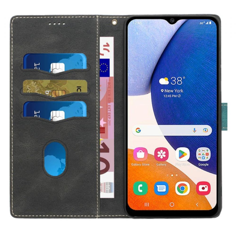 Kožený Kryt Na Samsung Galaxy A16 5g Řemínek Vlys