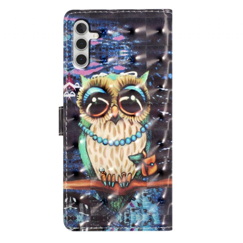 Kožený Kryt Samsung Galaxy A16 5g 3d Sova