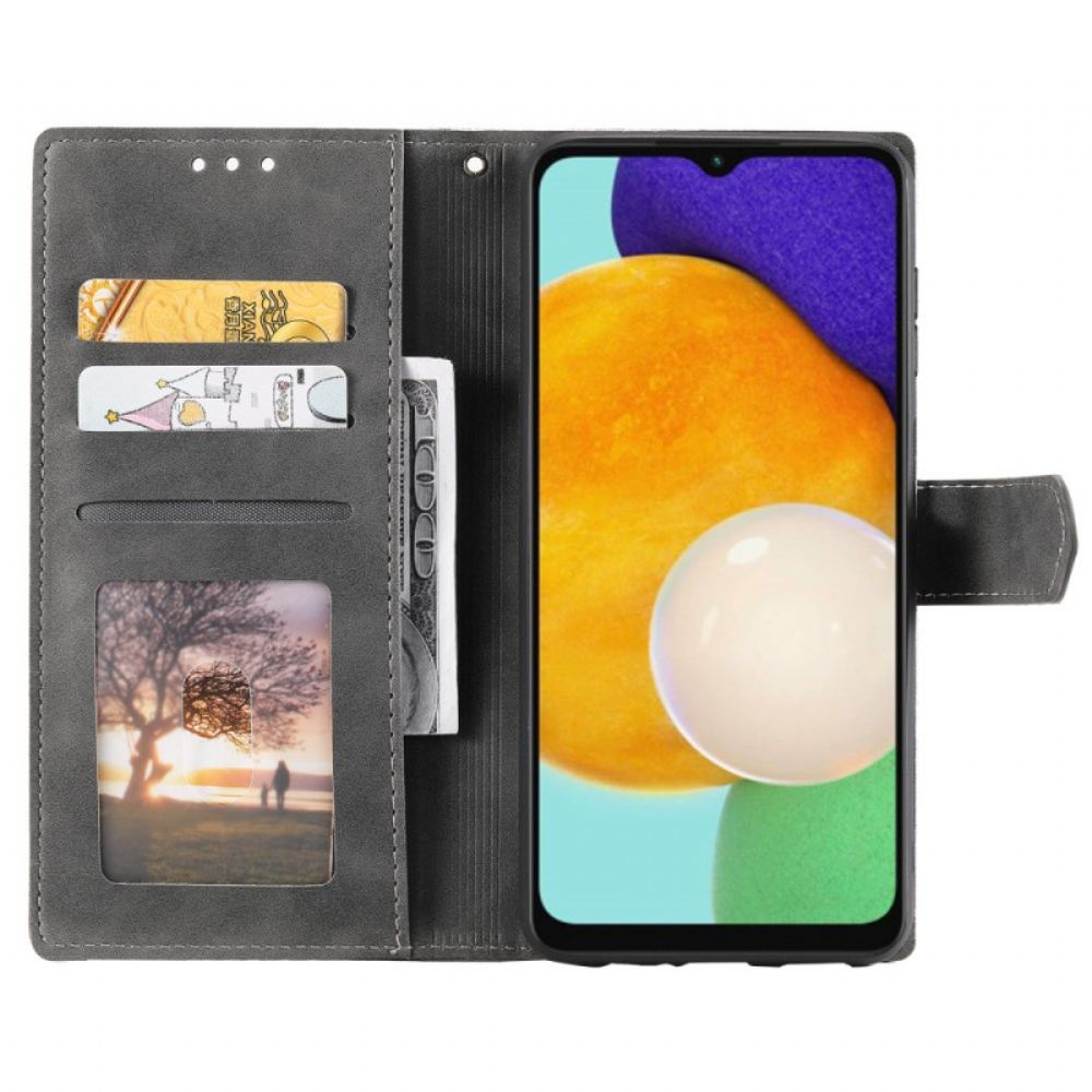 Kožený Kryt Samsung Galaxy A16 5g Dvoubarevná Magnetická Spona