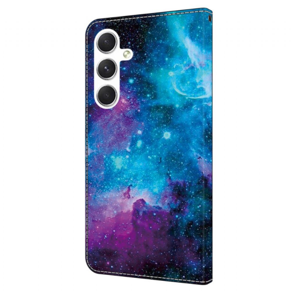 Kožený Kryt Samsung Galaxy A16 5g Kosmické Nebe