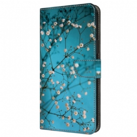 Kožený Kryt Samsung Galaxy A16 5g Kvetoucí Větve