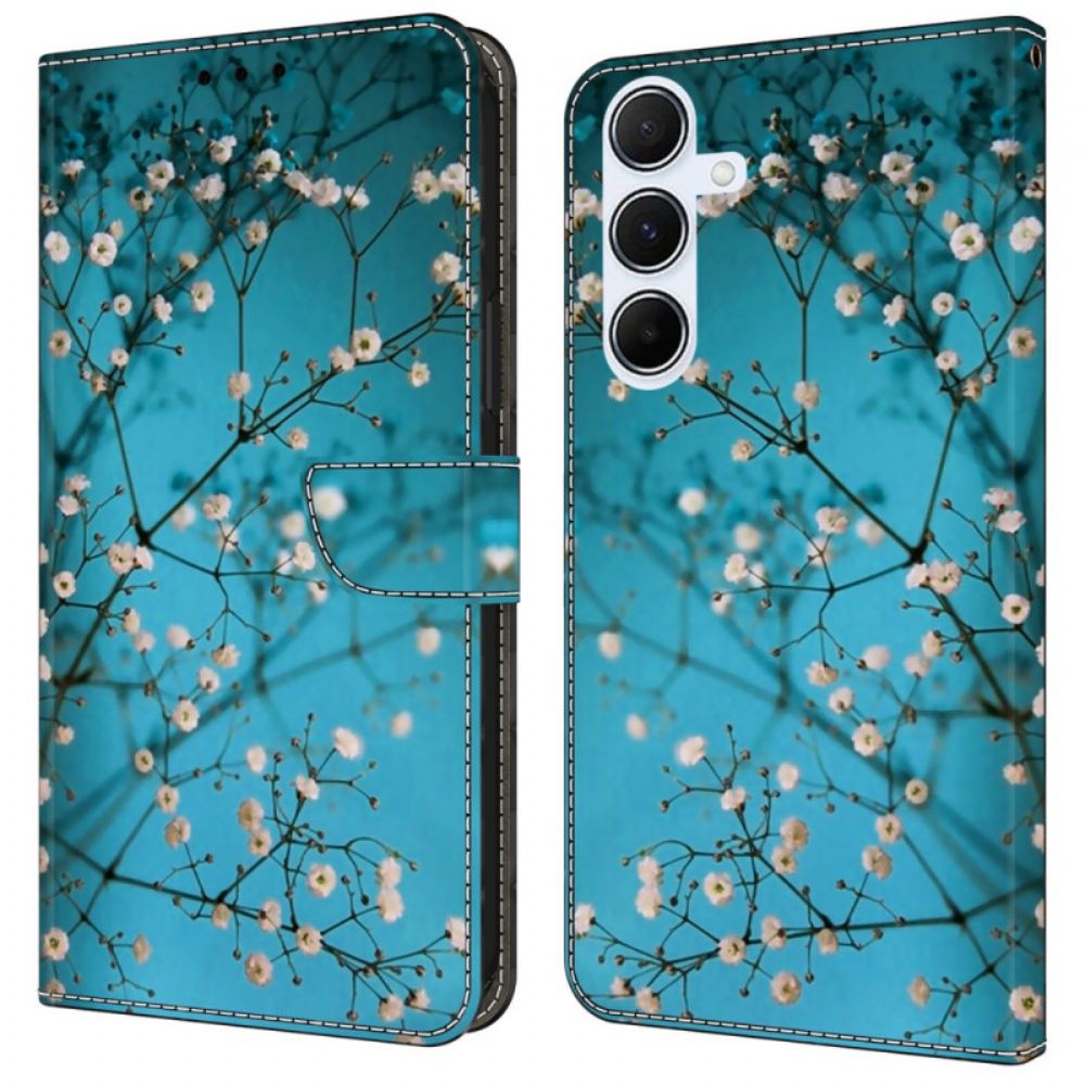 Kožený Kryt Samsung Galaxy A16 5g Kvetoucí Větve