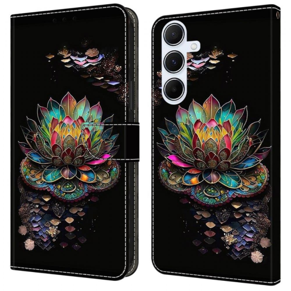 Kožený Kryt Samsung Galaxy A16 5g Květinový Vzor