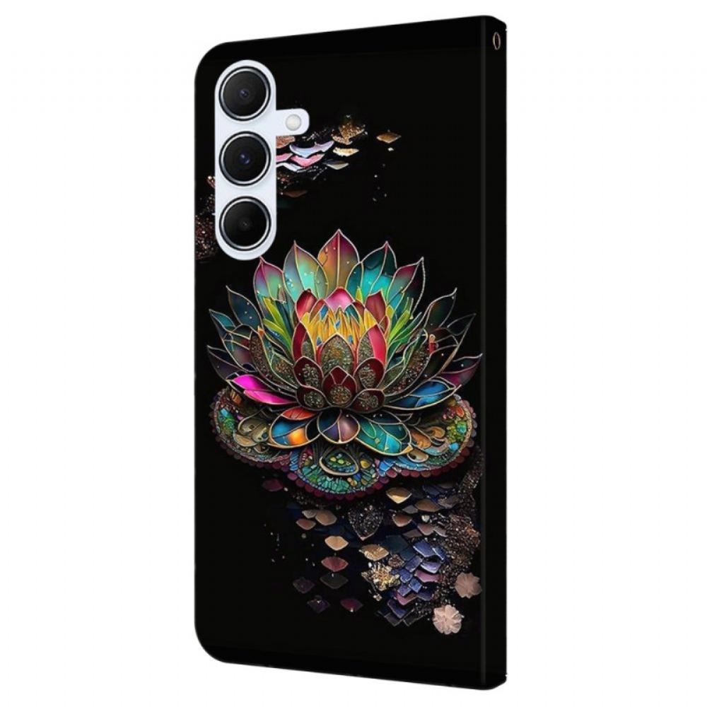 Kožený Kryt Samsung Galaxy A16 5g Květinový Vzor