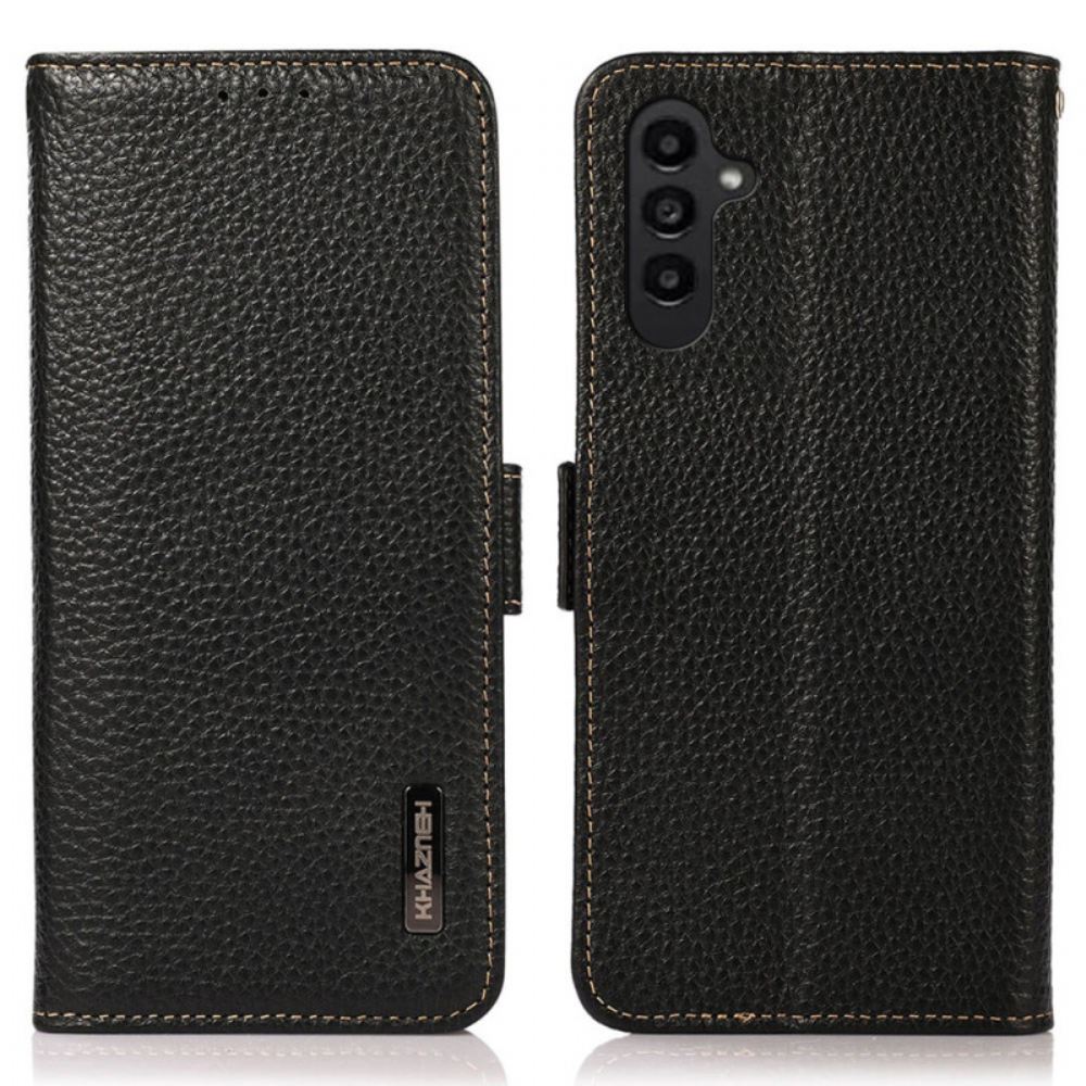 Kožený Kryt Samsung Galaxy A16 5g Kůže Litchi Khazneh