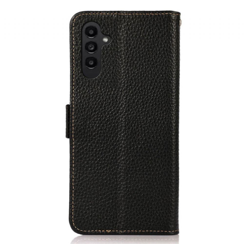 Kožený Kryt Samsung Galaxy A16 5g Kůže Litchi Khazneh