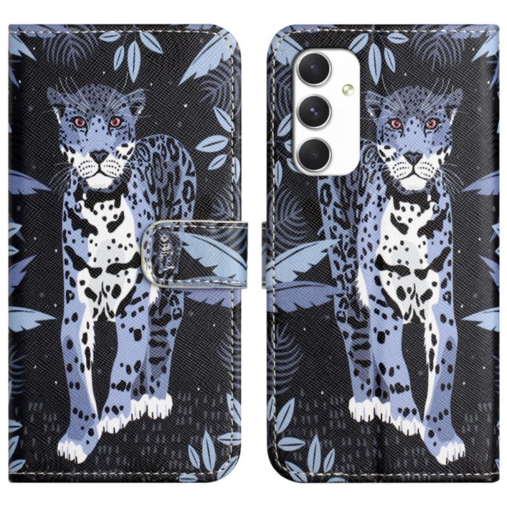 Kožený Kryt Samsung Galaxy A16 5g Leopardí Vzor
